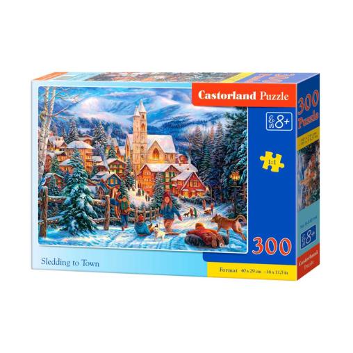 Puzzle Castorland En Trineo a la Ciudad de 300 Piezas