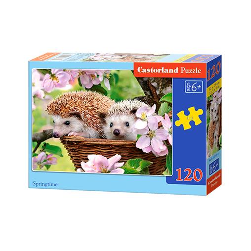 Puzzle Castorland Erizos en Primavera de 120 Piezas