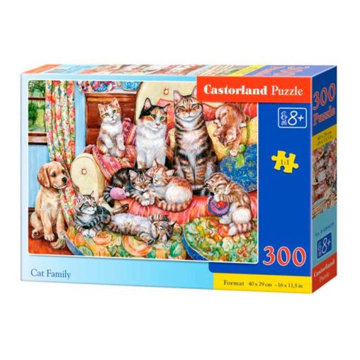 Puzzle Castorland Familia de Gatos de 300 Piezas