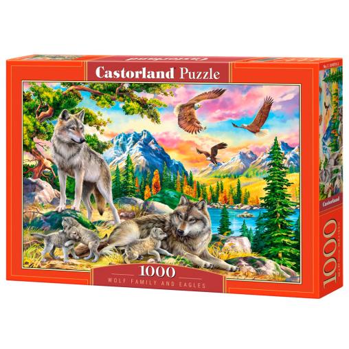 Puzzle Castorland Familia de Lobos y Águilas de 1000 Pzs