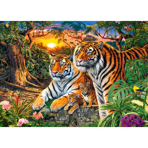 Puzzle Castorland Familia de Tigres de 180 Pzs.