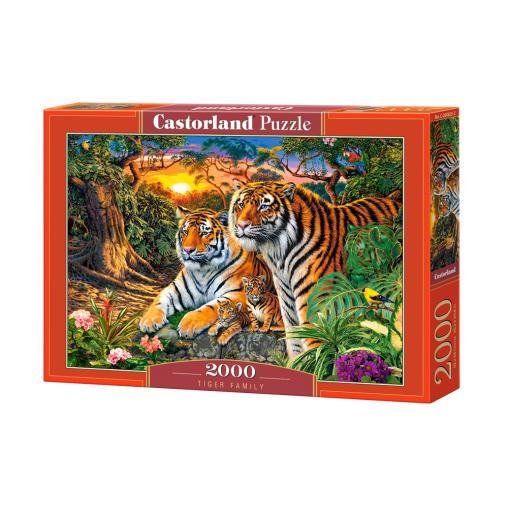 Puzzle Castorland Familia de Tigres de 2000 Piezas