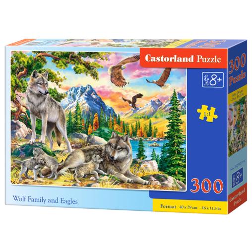 Puzzle Castorland Familia de Lobos y Águilas de 300 Piezas