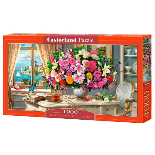 Puzzle Castorland Flores de Verano y Taza de Té de 4000 Piezas