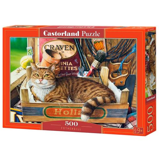 Puzzle Castorland Fothergill, El Gato en la Caja de 500 Piezas