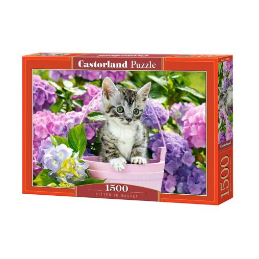 Puzzle Castorland Gatito en Cesta de 1500 Piezas