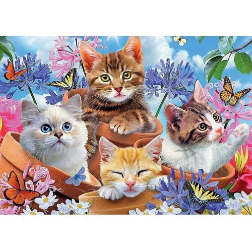 Puzzle Castorland Gatitos, Flores y Mariposas de 120 Pzs