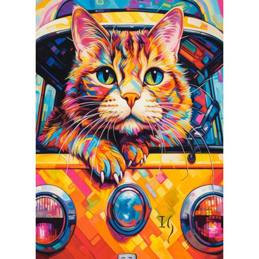 Puzzle Castorland Gato En Bus de 100 Piezas