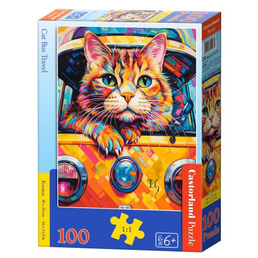 Puzzle Castorland Gato En Bus de 100 Piezas