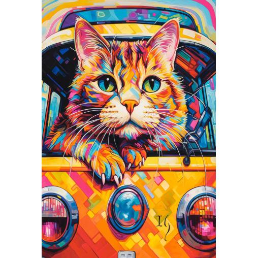 Puzzle Castorland Gato En El Autobus de 1000 Piezas