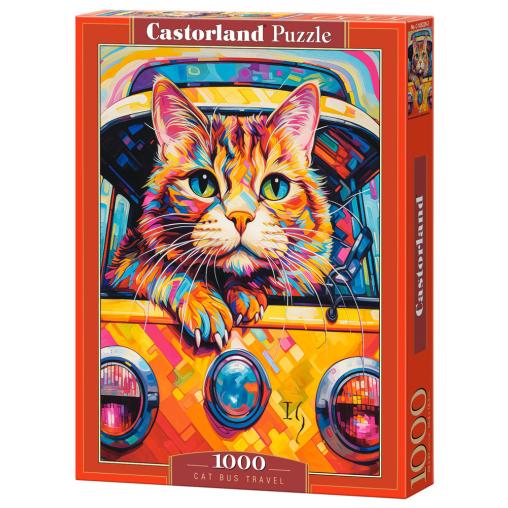 Puzzle Castorland Gato En El Autobus de 1000 Piezas