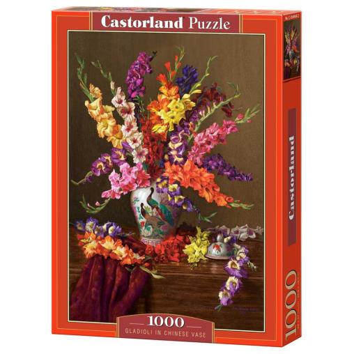 Puzzle Castorland Gladiolos en Jarrón Chino de 1000 Pzs