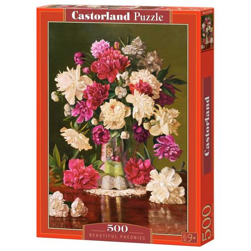 Puzzle Castorland Hermosas Peonias de 500 Piezas