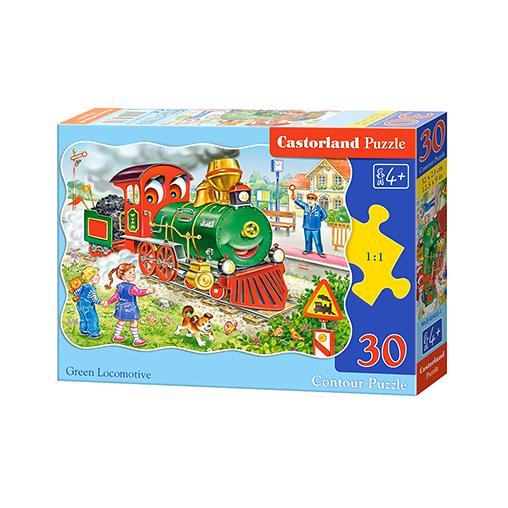 Puzzle Castorland La Locomotora Verde de 30 Piezas