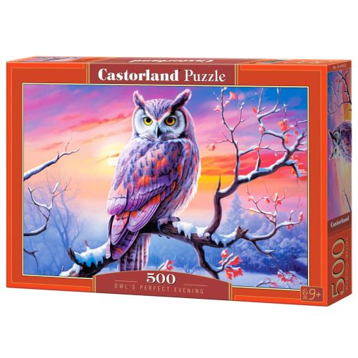 Puzzle Castorland La Noche Perfecta Del Búho de 500 Piezas