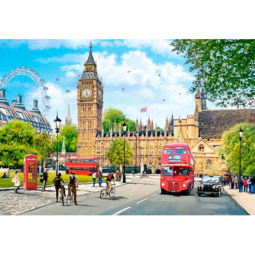 Puzzle Castorland Mañana Ocupada en Londres de 1000 Pzs