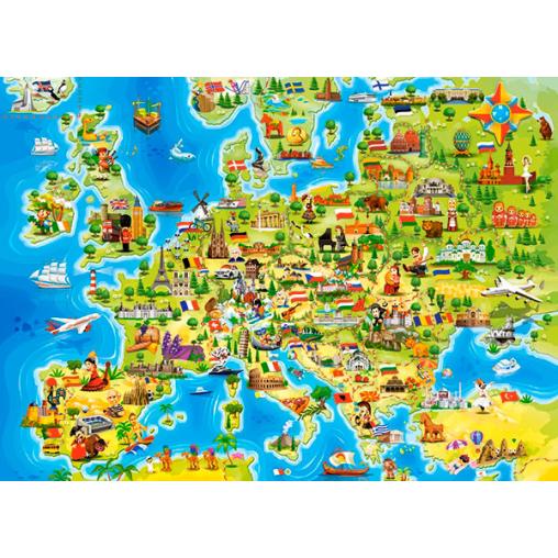 Puzzle Castorland Mapa de Europa de 100 Piezas