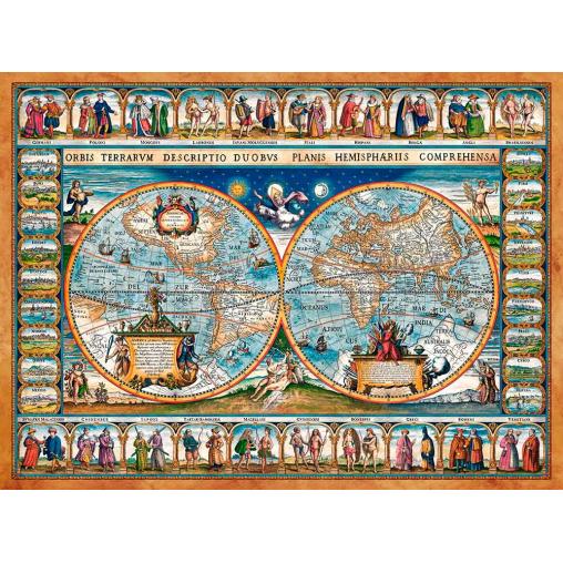 Puzzle Castorland Mapa del Mundo de 1639 de 2000 Piezas