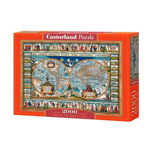 Puzzle Castorland Mapa del Mundo de 1639 de 2000 Piezas