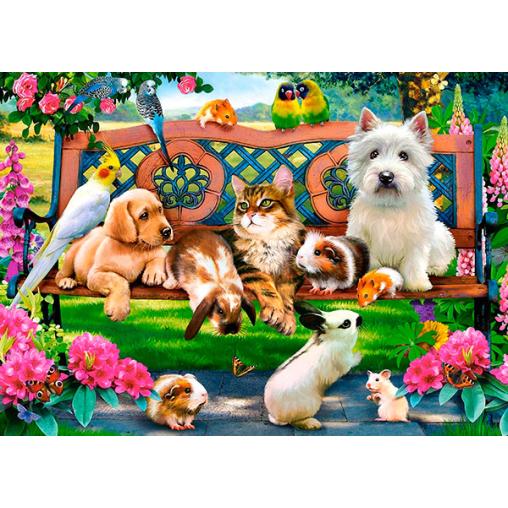 Puzzle Castorland Mascotas en el Parque de 180 Piezas