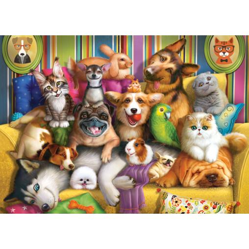 Puzzle Castorland Mascotas Juguetonas de 60 Piezas