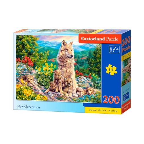 Puzzle Castorland Nueva Generación de Lobos de 200 Piezas