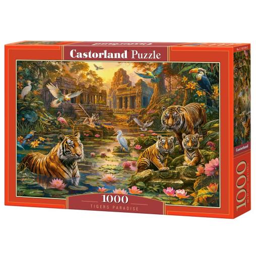 Puzzle Castorland Paraíso De Los Tigres de 1000 Piezas