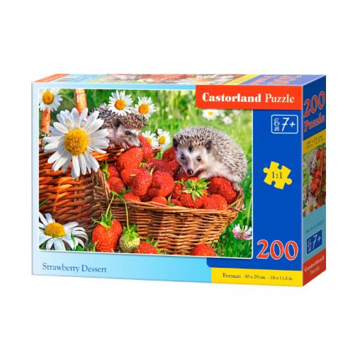 Puzzle Castorland Postre de Fresas de 200 Piezas