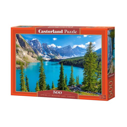 Puzzle Castorland Primavera en el lago Moraine, Canadá de 500 Pz