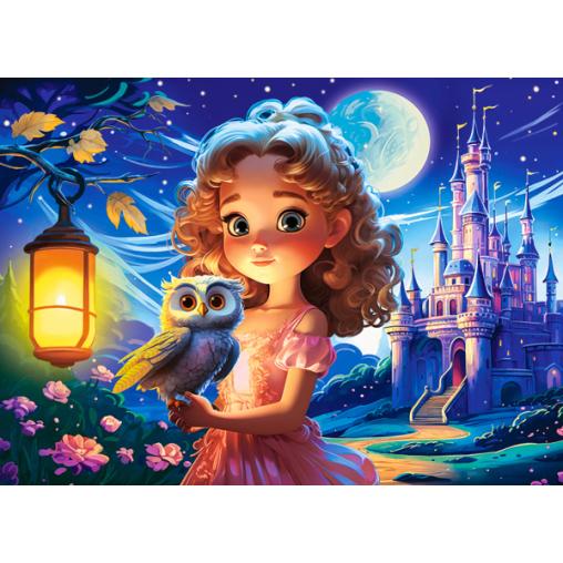 Puzzle Castorland Princesa Con Búho de 70 Piezas