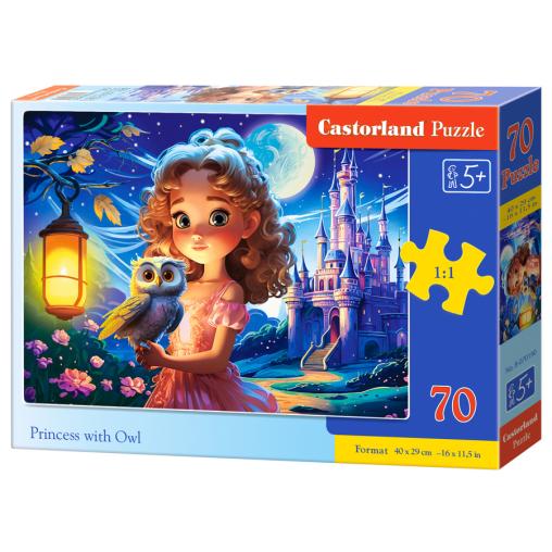 Puzzle Castorland Princesa Con Búho de 70 Piezas