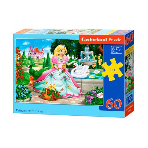 Puzzle Castorland Princesa con Cisne de 60 Piezas