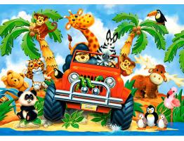 Castorland Safari Crazy Puzzle 60 pièces