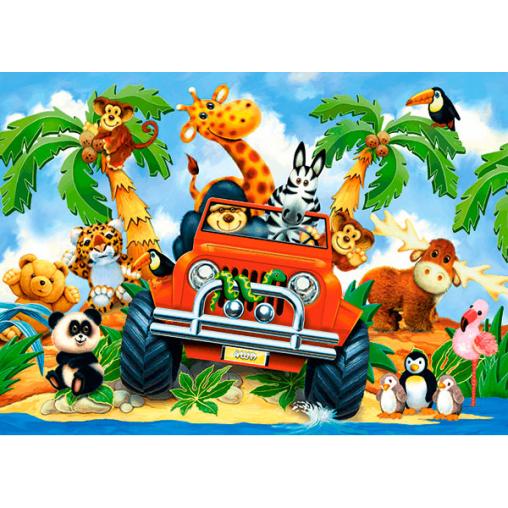 Castorland Safari Crazy Puzzle 60 pièces