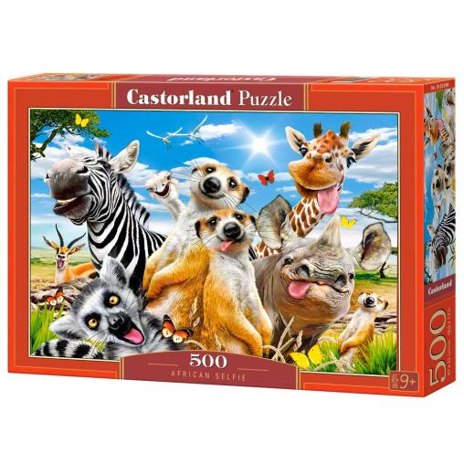 Puzzle Castorland Selfie de Animales Africanos de 500 Piezas