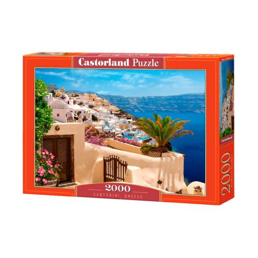 Puzzle Castorland Terraza en Santorini, Grecia de 2000 Piezas