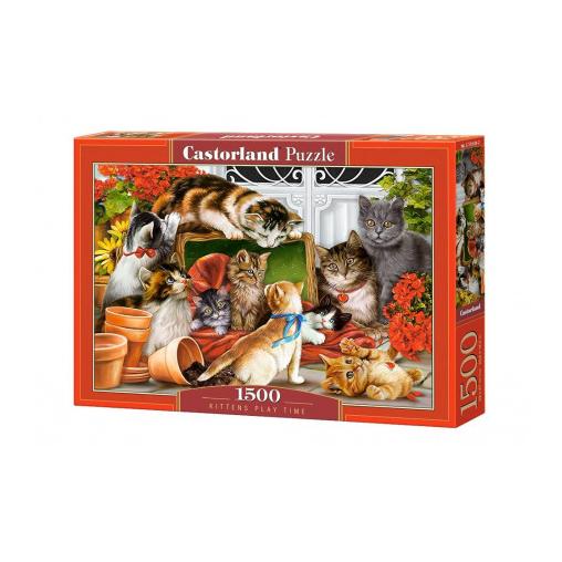 Puzzle Castorland  Tiempo de Juego de Gatitos  de 1500 Piezas