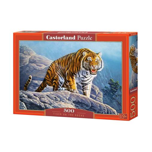 Puzzle Castorland Tigre en las Rocas de 500 Piezas