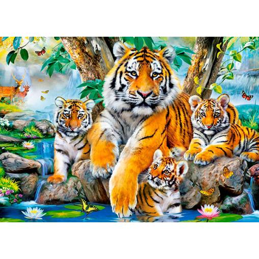 Puzzle Castorland Tigres en el Arroyo 120 Piezas