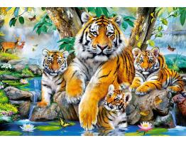 Puzzle Castorland Tigres en el Arroyo de 1000 Piezas