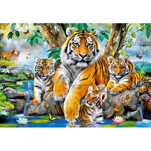 Puzzle Castorland Tigres en el Arroyo de 1000 Piezas