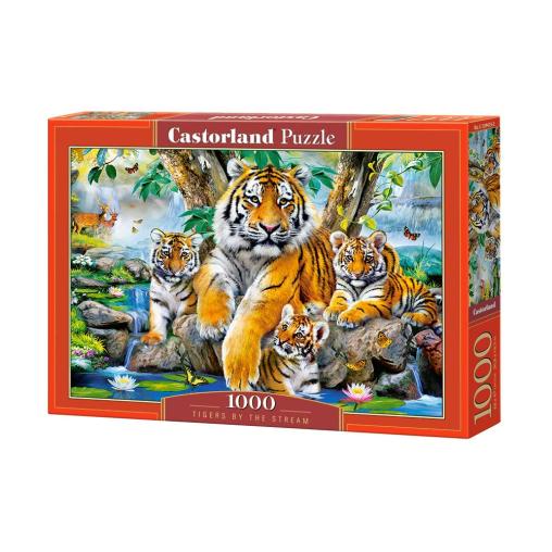 Puzzle Castorland Tigres en el Arroyo de 1000 Piezas