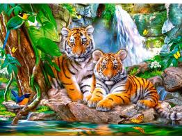 Puzzle Castorland Tigres en la Cascada de 300 Piezas