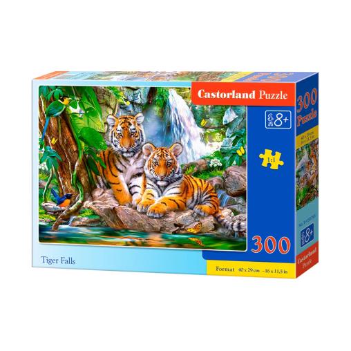 Puzzle Castorland Tigres en la Cascada de 300 Piezas