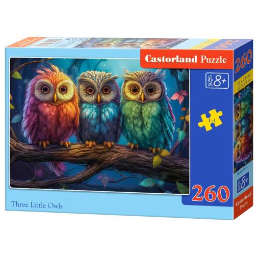 Puzzle Castorland Tres Pequeños Búhos de 260 Piezas