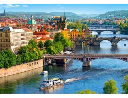 Puzzle Castorland Vista de los Puentes en Praga de 500 Piezas