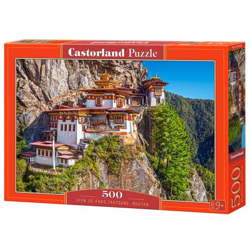 Puzzle Castorland Vista de Paro Taktsang, Bután de 500 Piezas