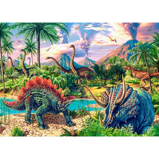 Puzzle Castorland Volcanes y Dinosaurios de 120 Piezas