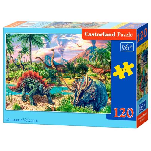 Puzzle Castorland Volcanes y Dinosaurios de 120 Piezas