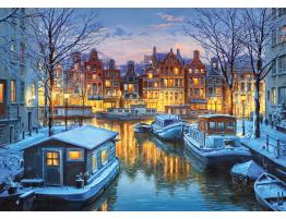 Puzzle Cherry Pazzi Amsterdam de Noche de 1000 Piezas